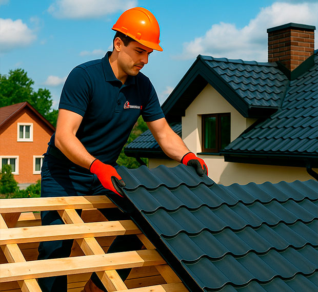 Кровля из металлочерепицы под ключ в Твери