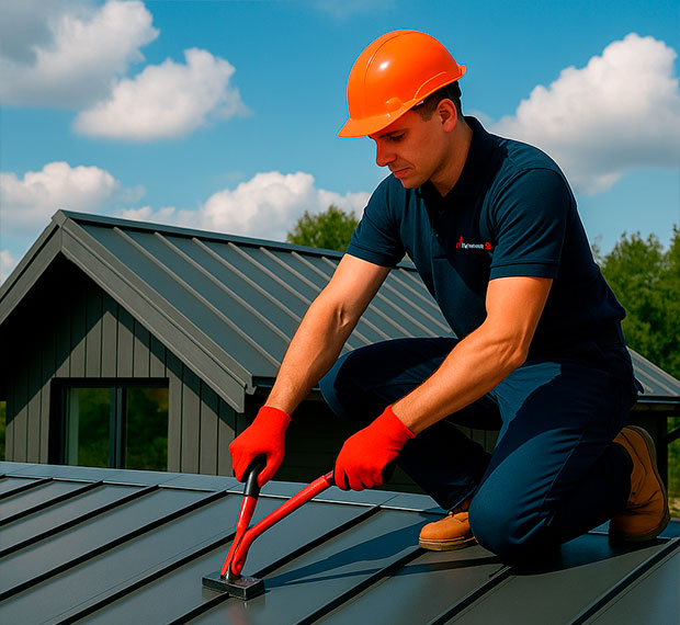 Монтаж фальцевой кровли в Твери