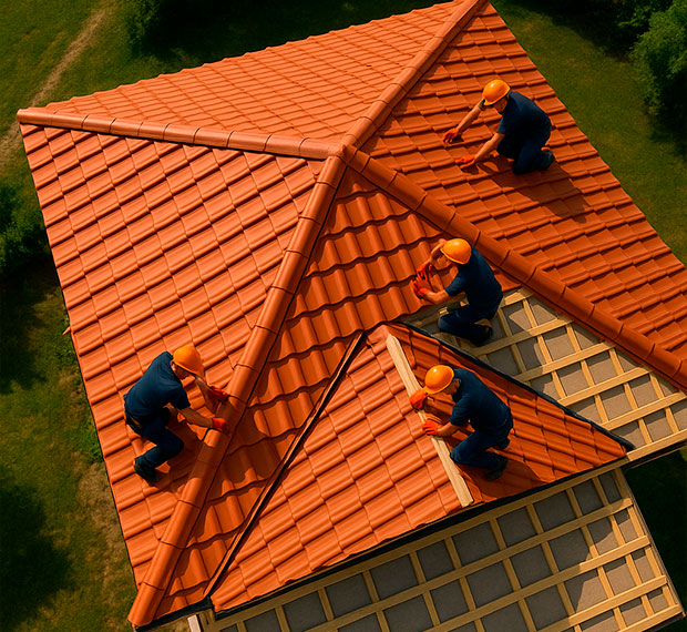 Монтаж 3-скатной крыши в Твери